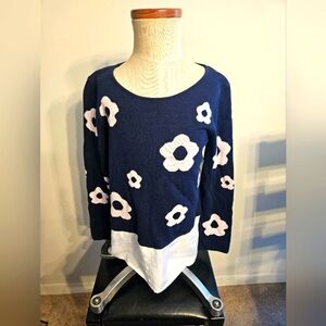 Crown & Ivy Girls Floral Print Sweater